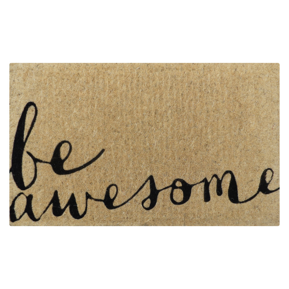 Be Awesome Coir Doormat